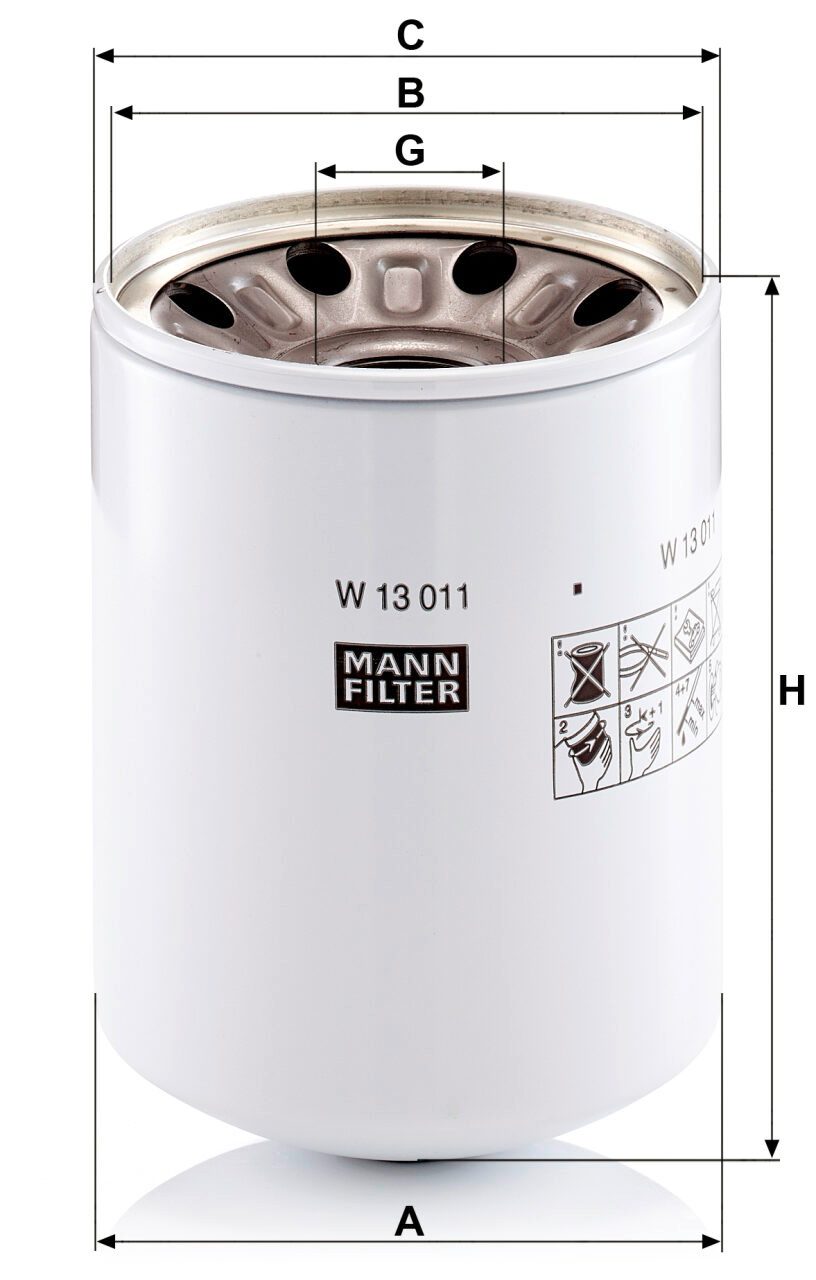 Mann W 13 011 X Oil Filter W13011X