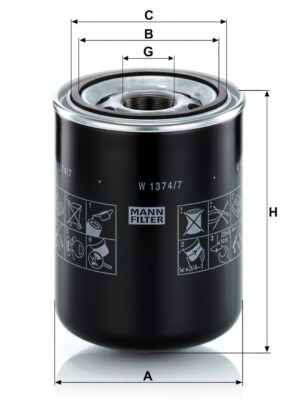Mann-Filter W 1374/7 Oil Filter W13747