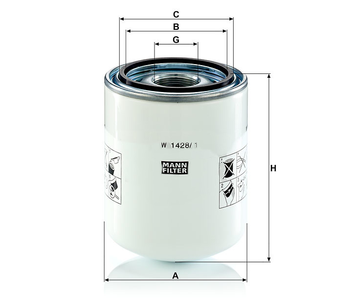 Mann W 1428/1 Hydraulic Filter W14281
