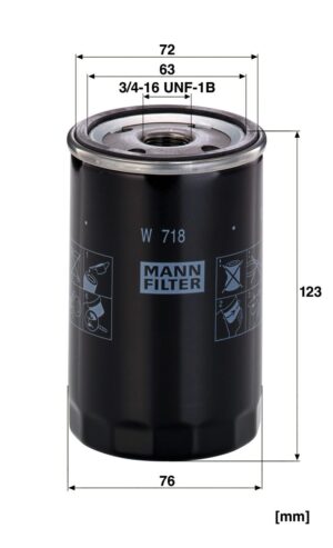 Mann W 718 Oil Filter W718