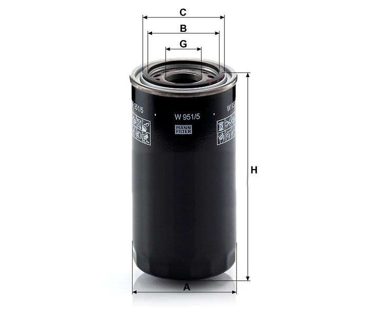 Mann W 951/5 Hydraulic Filter W9515