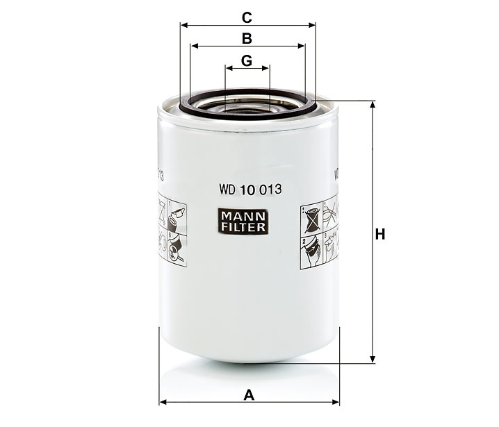 Mann WD 10 013 Hydraulic Filter WD10013