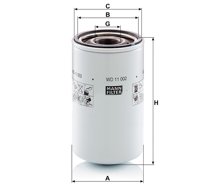 Mann WD 11 002 Hydraulic Filter WD11002