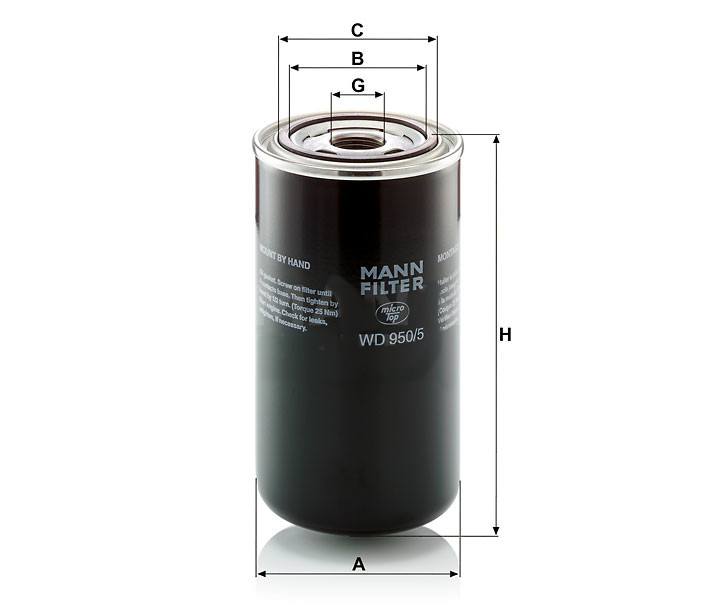 Mann WD 950/5 Hydraulic Filter WD9505
