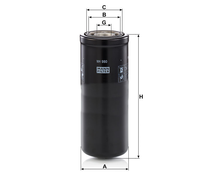 Mann WH 980 Hydraulic Filter WH980