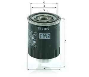 Mann WK 718/7 Fuel Filter WK7187