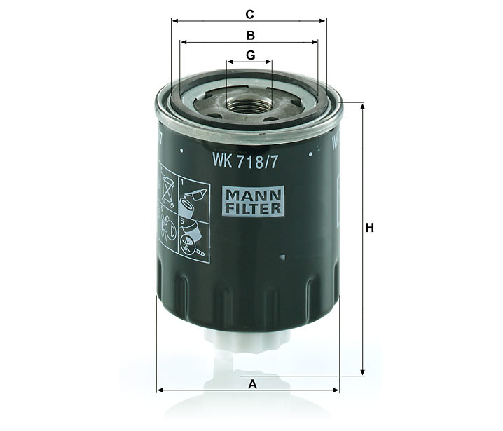 Mann WK 718/7 Fuel Filter WK7187