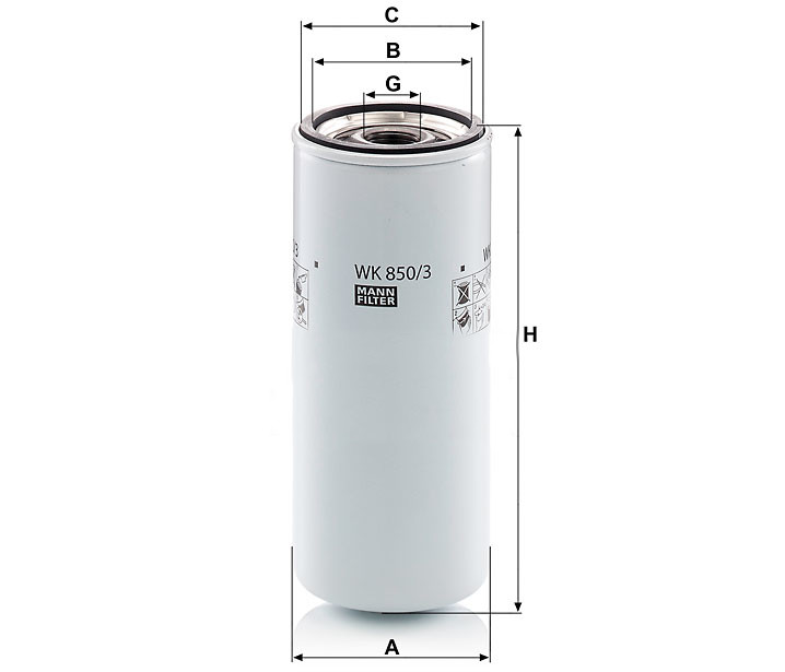 Mann WK 850/3 Fuel Filter WK8503