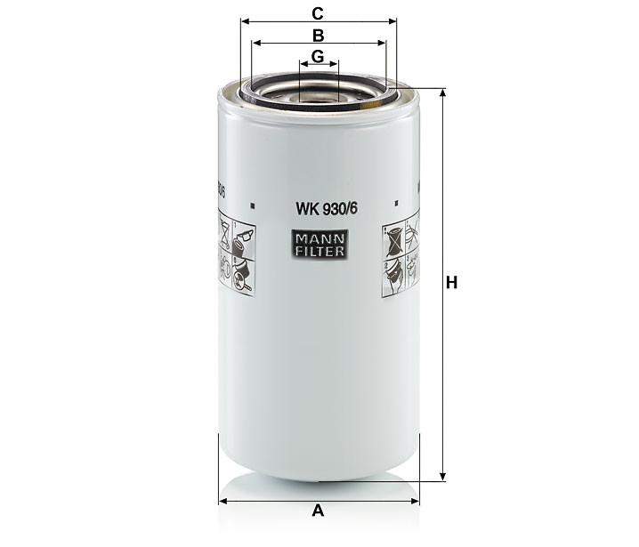 Mann WK 930/6 X Fuel Filter WK9306X