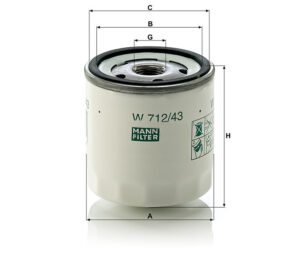 Mann W 712/43 Oil Filter W71243 (BT223)