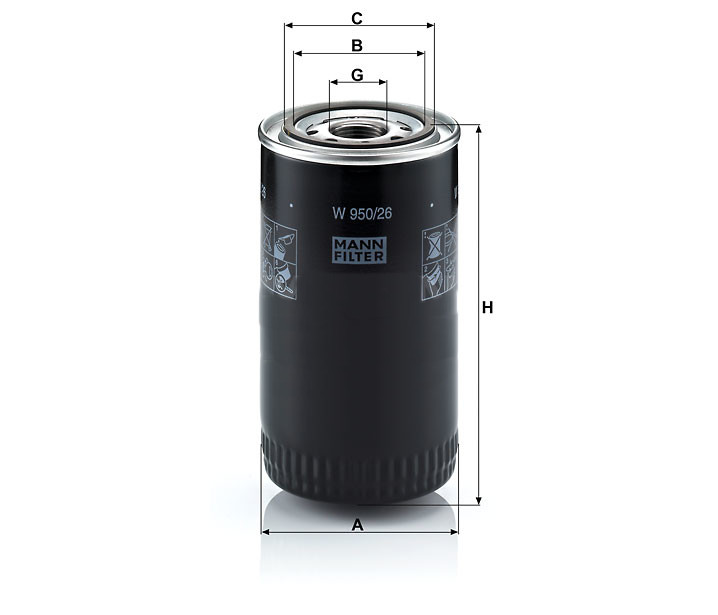Mann W 950/26 Oil Filter W95026