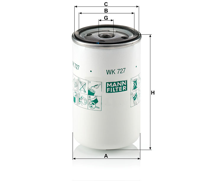 Mann WK 727 Fuel Filter