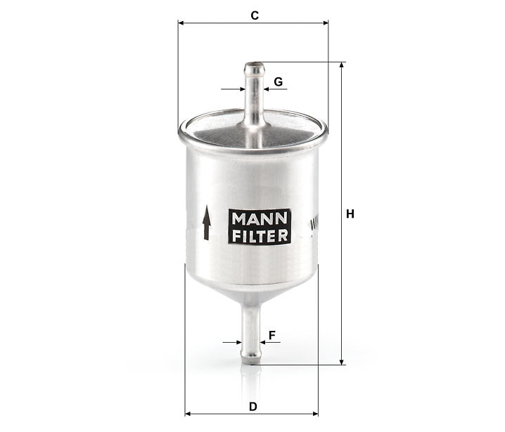 Mann WK 66 In-line Fuel Filter WK66