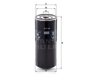 Mann W 11 102 Lube Oil Filter W11102 (Jenbacher 100116, 225125)