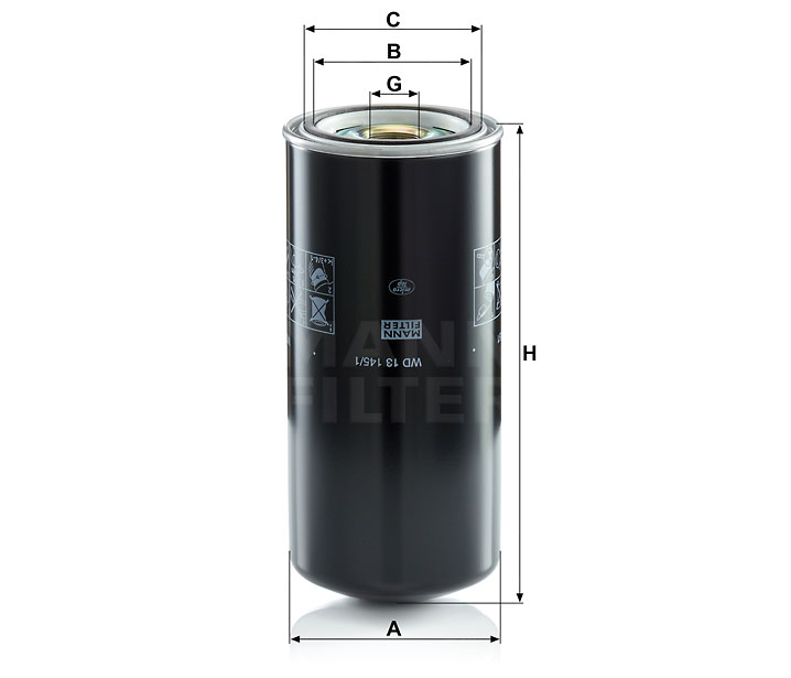 Mann WD 13 145/1 Lube Oil Filter WD131451