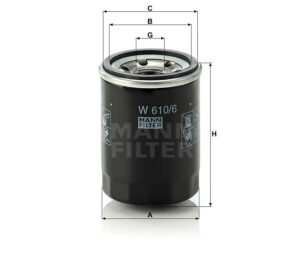 Mann W 610/6 Lube Oil Filter W6106