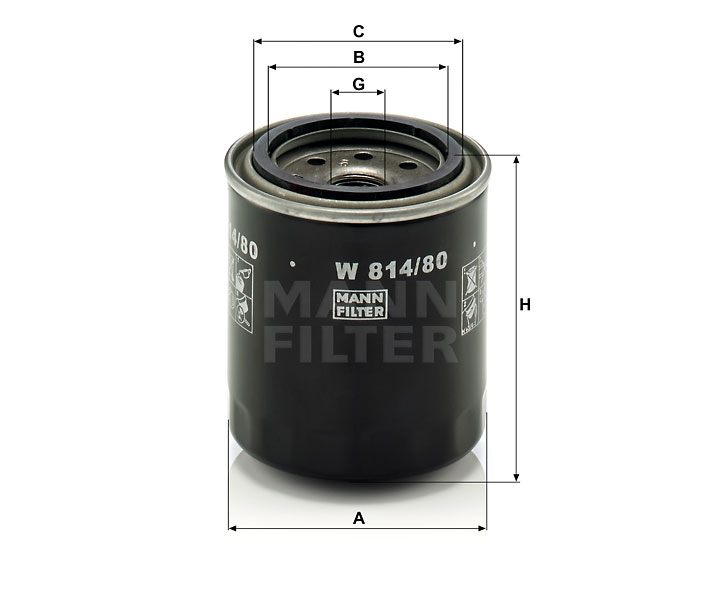 Mann W 814/80 Lube Oil Filter W81480