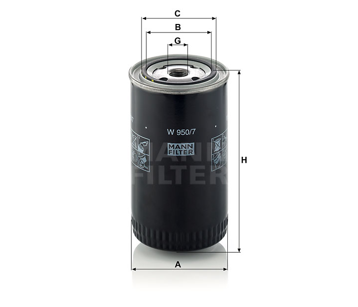 Mann W 950/7 Lube Oil Filter W9507