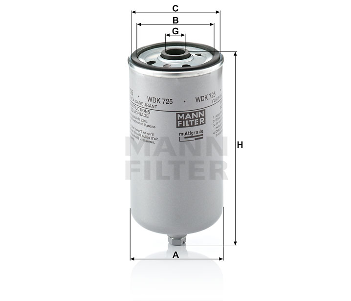 Mann WDK 725 Fuel Water Separator WDK725