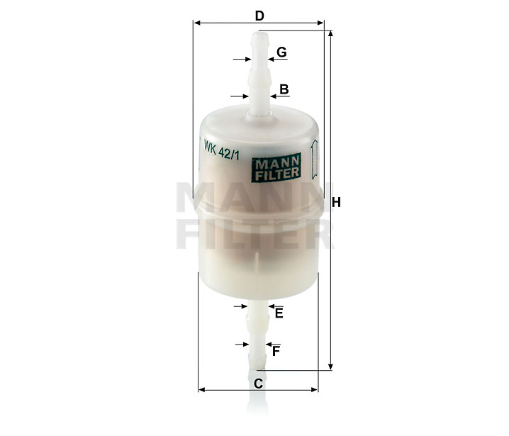 Mann WK 42/1 In-line Fuel Filter WK421