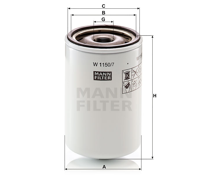 Mann W 1150/7 Oil Filter W11507