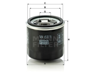 Mann W 67/1 Oil Filter W671