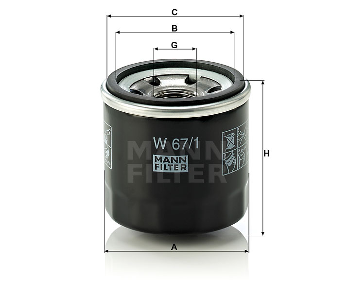 Mann W 67/1 Oil Filter W671