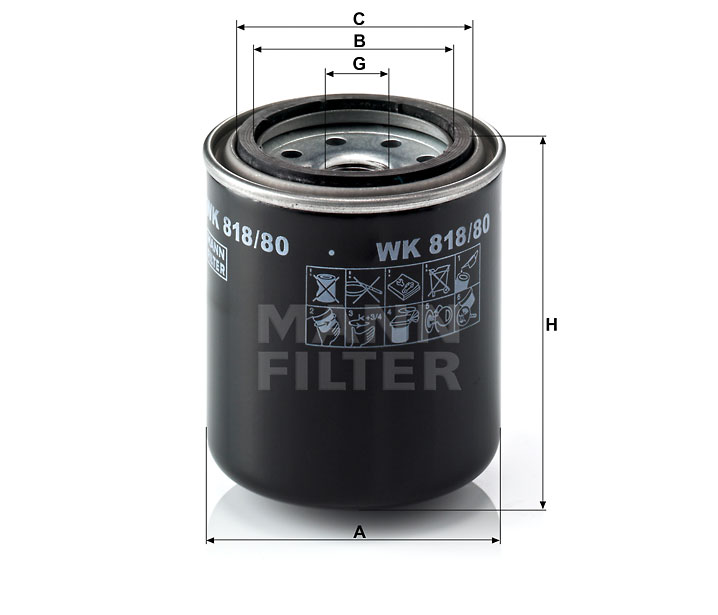Mann WK 818/80 Fuel Filter WK81880