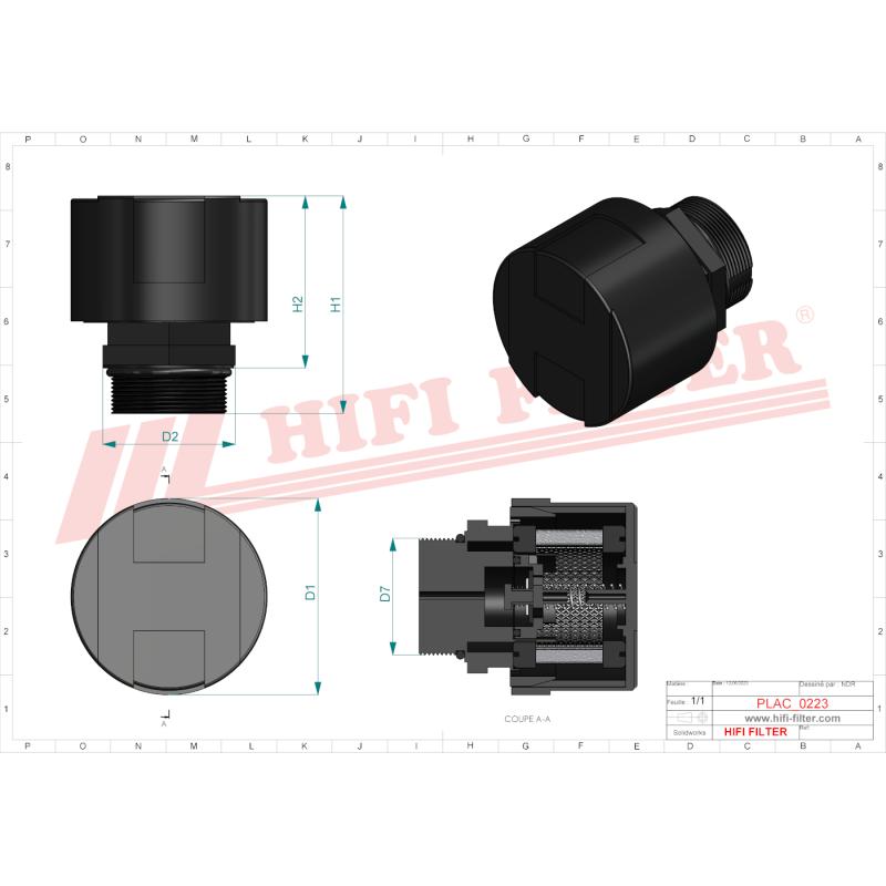 Hifi Hydraulic Oil Tank Breather Filter FS327