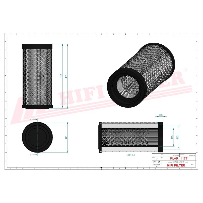 Hifi Outer Air Filter SA16733
