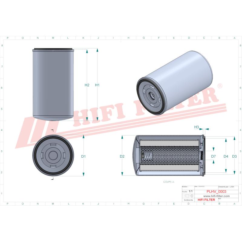 Hifi Hydraulic Oil Filter SH62037