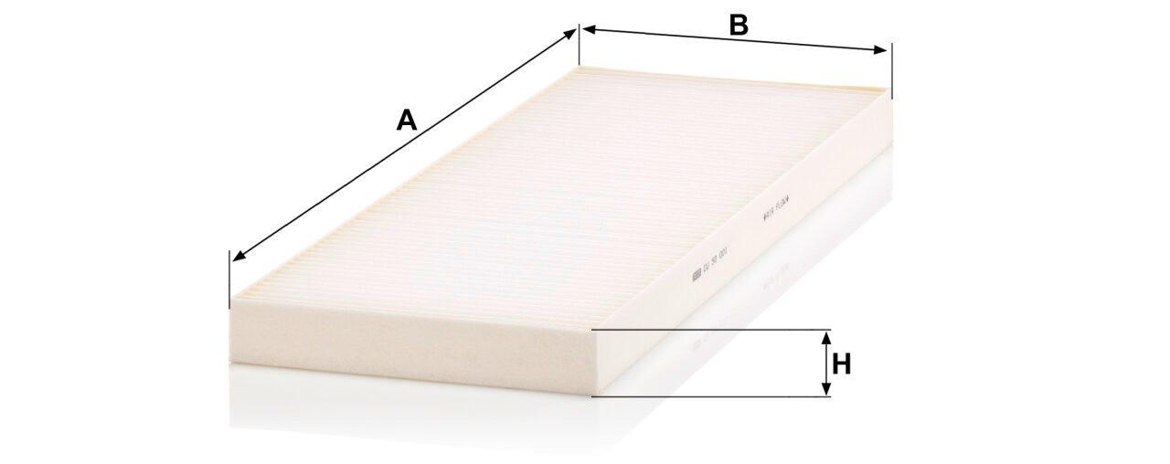 Mann CU 50 001 Cabin Air Filter CU50001