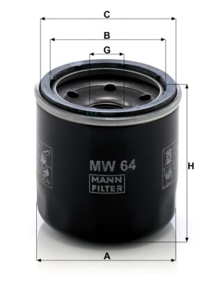 Mann MW 64 Oil Filter MW64