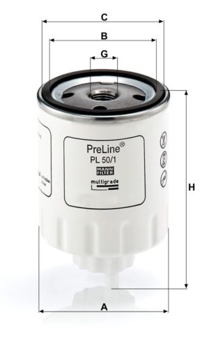 Mann PL 50/1 Fuel Filter PL501