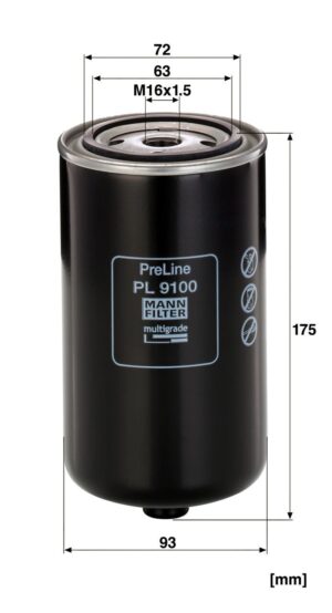 Mann PL 9100 Fuel Filter PL9100