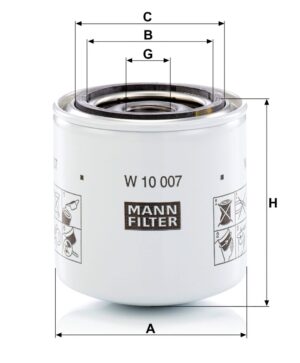Mann W 10 007 Hydraulic Oil Filter W10007