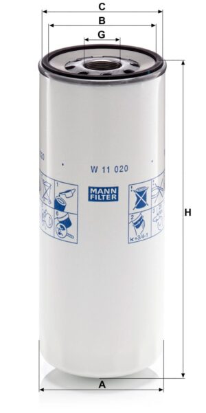 Mann W 11 020 Oil Filter W11020