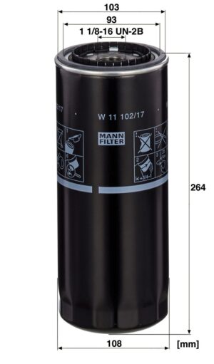 Mann W 11 102/17 Oil Filter W1110217