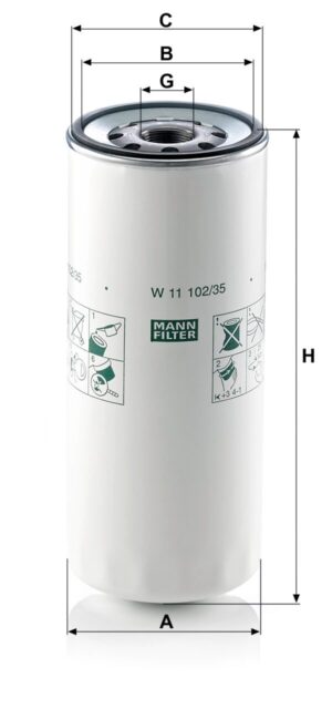 Mann W 11 102/35 Oil Filter W1110235