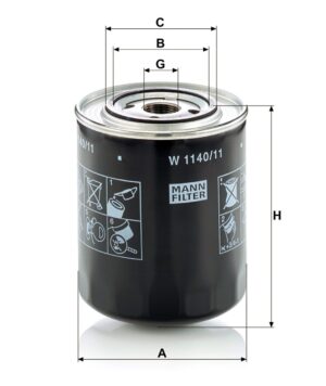 Mann W 1140/11 Hydraulic Oil Filter W114011