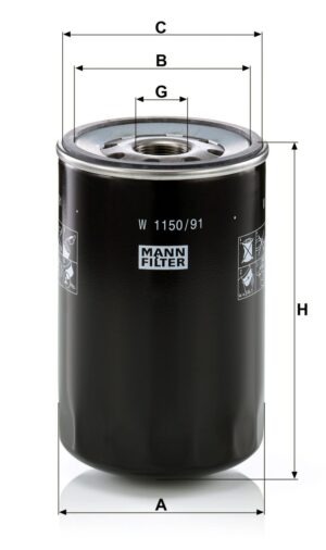 Mann W 1150/91 Hydraulic Oil Filter W115091