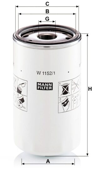 Mann W 1152/1 Oil Filter W11521