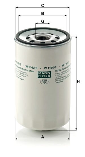 Mann W 1160/2 Oil Filter W11602