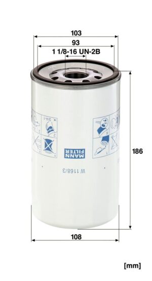 Mann W 1168/3 Oil Filter W11683