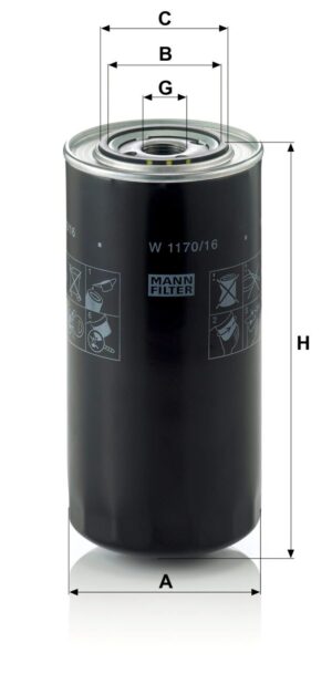 Mann W 1170/16 Oil Filter W117016
