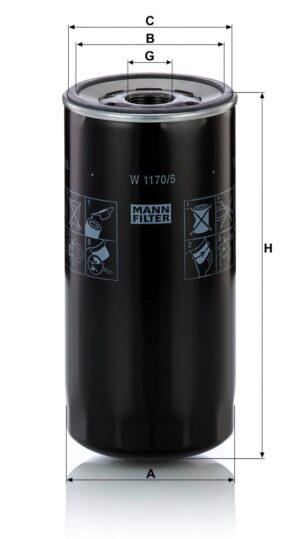 Mann W 1170/5 Oil Filter W11705