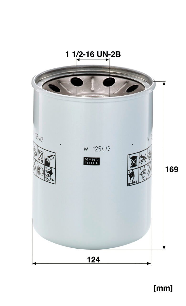 Mann W 1254/2 X Hydraulic Filter W12542X