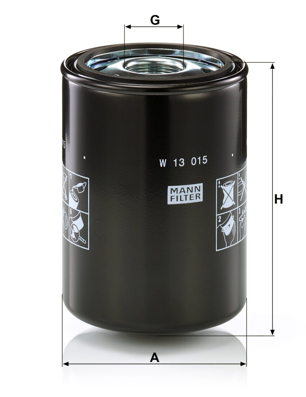 Mann W 13 015 Hydraulic Oil Filter W13015