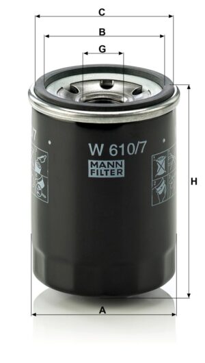Mann W 610/7 Oil Filter W6107