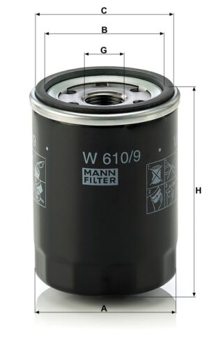 Mann W 610/9 Oil Filter W6109